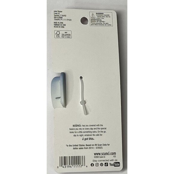 Scunci Blue Ombre Hair Clip Claw Jaw Rectangle Barrette - Picture 5 of 5